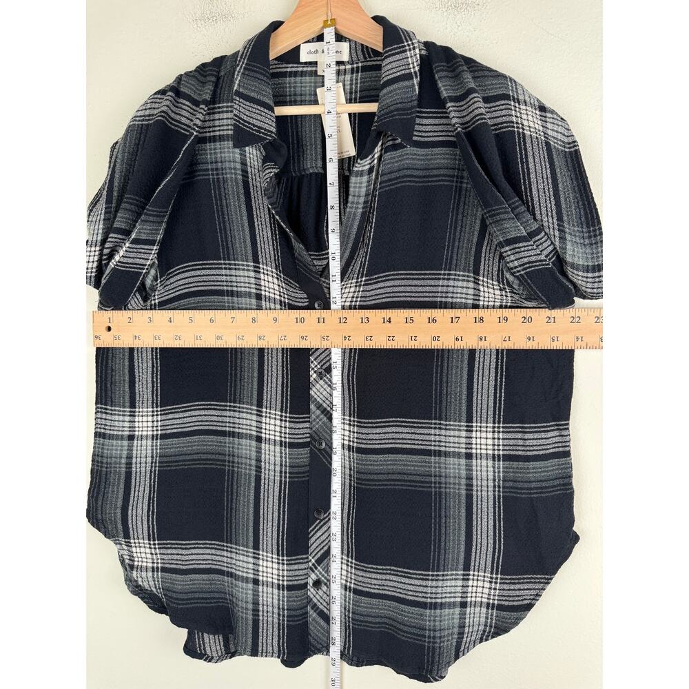 NWT Anthropologie Cloth & Stone Plaid Button Up Shirt XL - Picture 15 of 15